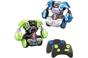 SilverLit YCOO Robo Kombat Tornado, Interactive Robot Fighting Toy with 360° Spin & Super Tornado Punch, 2 Battle Modes AI & Multiplayer, Sound Effects, LED Power Belt, optimal for Kids 5+