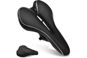 VOTUKU Selle VTT, Gel Selle de Vélo Confortable, Selle VTT Confort Homme Siège de Vélo Ergonomique pour Homme Femme VTT/Vélo de Route/Vélos de Ville/Vélo de Course