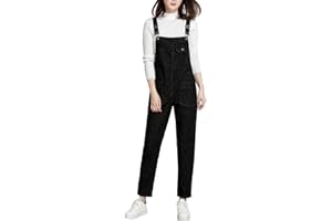 Vanchenl Damen Casual Loose Denim Latzhose Bib Verstellbare Jean Overalls Romper Jumpsuit Harem Hosen