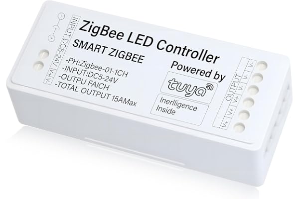 HNCY ZigBee 3.0 Dimmer, ZigBee Smart Switch, ZigBee3.0 LED-styrenhet, Smart Life/Tuya app-kontroll, kompatibel med Alexa/Google Home (ZigBee3.0-DW)