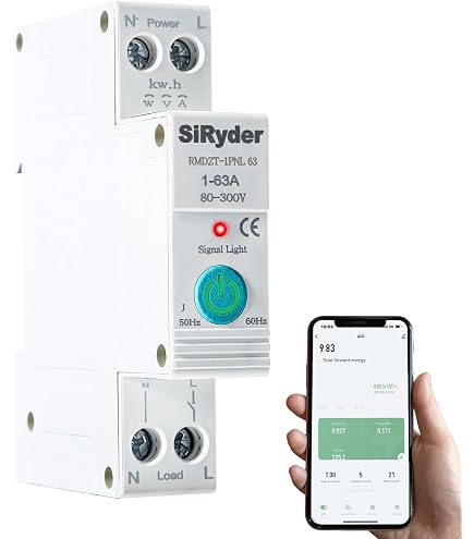 Disjoncteur Intelligent WiFi 63A 12-80V DC - Contrôle à Distance, Compatible Alexa & Google Assistant - 6