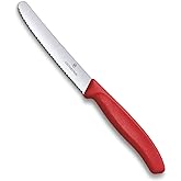 Victorinox 6.7831 SwissClassic 11cm Domates & Sosis Bı&ccedil;ağı, Paslanmaz &Ccedil;elik Kirmizi, Classic