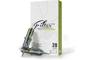 EZ TATTOO EZ Aghi Tattoo - 20pezzi #08 (3RL) 0.25MM Round Liner Aghi per Cartucce Tatuaggio per il Trucco Permanente SMP Microblading del Cuoio Capelluto - Venom