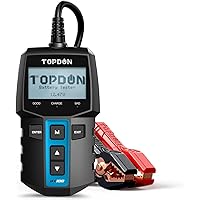 TOPDON Autobatterie Tester BT100, 12V BatterieTester KFZ mit 100-2000 CCA Batterietest Kurbeltest Ladesystem Test für Auto AT