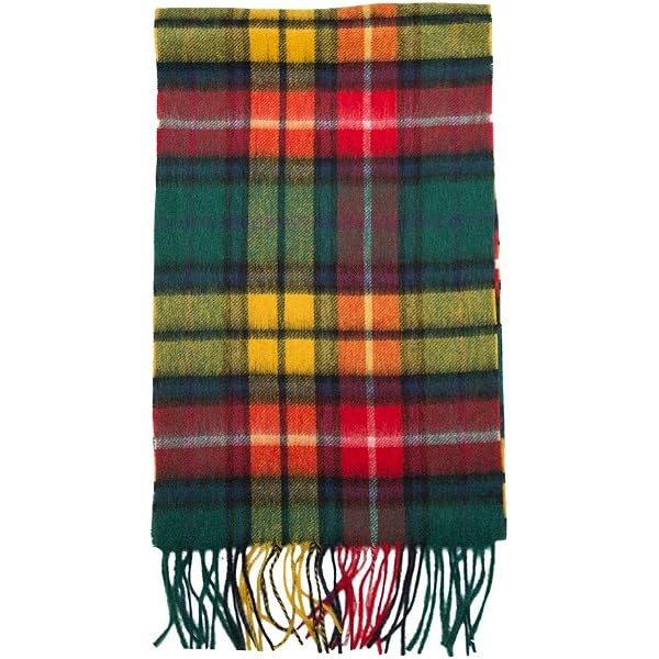 Clan MacMillan Tartan Scottish Wool Plaid Scarf - 10x54 Inches, Multicolor, Ingles Buchan