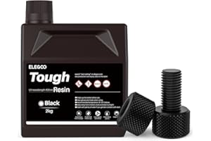 ELEGOO Tough Resin, żywica do drukarki 3D o wysokiej odporności na uderzenia i wysokiej wytrzymałości, żywica 3D do drukarki 3D MSLA, czarna, 2000 g