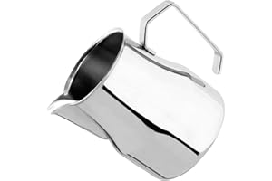 VIA CREMA Bricco Latte Professionale Acciaio Inox 500ml Capuccino Art Spout - Made In Italy By Motta (500 ML) Lattiera Bricco Latte Bar Milk Jug