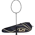 Li-Ning G - Force Superlite Max 10 Carbon Fibre Badminton Racket with Full Racket Cover | ltralite Carbon, Nano Power Frame & Precision Control Tech | 80 Grams | Maximum String Tension - 28lbs