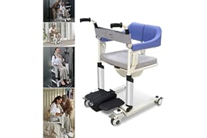 FANGX Sollevatore Disabili Elettrico Self-Service,Sedia Comoda WC Imbottita,Telecomando, Regolazione del Sollevamento A 9 Livelli, per Anziani Paralizzati, Disabili, Carico 308Ib