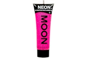 Moon Glow - Neon UV Glitter Face & Body Gel - 12ml Hot Pink – Glitter Face Paint