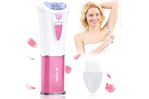 BUBBACARE Épilateur facial sans fil pour femme pour le visage et le corps, mini épilateur électrique avec lumière LED, tondeuse bikini pour le visage, le corps, les aisselles, les jambes de bikini