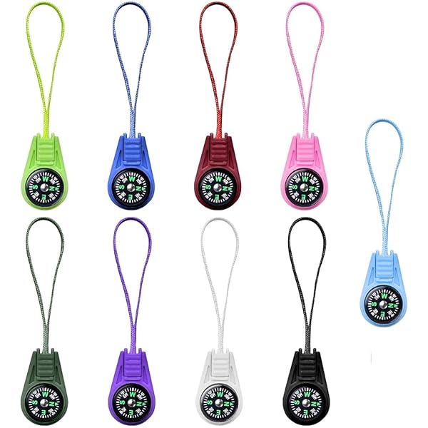 20 Pièces Mini Mousqueton Multifonction Avec Boussole Avec