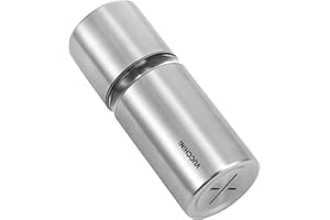 Vucchini Stainless Steel Nutmeg Grinder, Suits for Myristica, Seasonings and Nuts, with Airtight Lid, Sharp Blades Burr, Touch-Free, for Kitchen, Restaurant