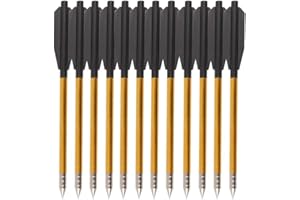 Toparchery Flechas de Ballesta de Aluminio Pernos de Ballesta de Pistola de 6,3 Pulgadas (24 Piezas)