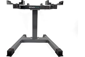 BRAINGAIN Weight Rack - Stand for Adjustable Dumbbells, Space Saver Home Gym Equipment