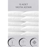 10 Adet Fermuarlı Yastık Astarı | 50x70CM Fermuarlı Beyaz Yastık Kılıfı |Yastık İ&ccedil; Kılıfı Şilte Milt 10 Adet 50 x 70