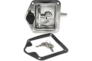 DOJA Barcelona | Cerradura para Remolque | Pack 1 | 40mm | Cierre Antirrobo Remolque | 124x121x40mm | Acero Inoxidable | Cierres Seguridad | para Cerradura Puerta Cajon Camion, Accesorios Caravana