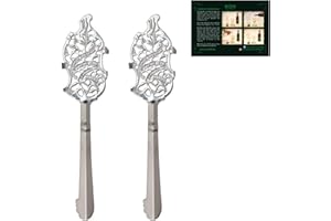 2x Absinth-Löffel Feuilles von ALANDIA | Aus Edelstahl gefertigt | Premium Qualität | Reproduktion eines Löffels aus dem 19. Jh