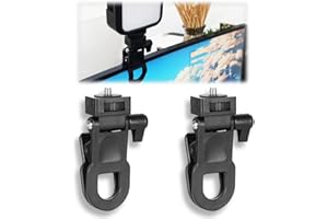 KEQAR 2 Stück Mehrfunktional Kamera Blitz Halterung Set, Metall Stativ Klemme, Klemmstativ Blitzschiene für Blitzlicht, Stativ, LCD/DV-Monitor (1/4" Stecker Gewindeschraube Adapter)