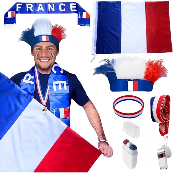 Bretelle Drapeau Français - Large, Fabrication Française - Neuf Avec étiquettes