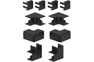 CABLECOACH Habengut Juego de accesorios (4 unidades, 2 IE, 2 AE, 2 FW, 2 unidades en T, para el montaje del canal de cables de 15 x 15 mm, color negro)