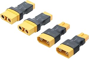 Riertostng 2Pair XT90 Connector Adapter, XT90 to XT60 Male Female No Wire Adapter Converter for RC Lipo Battery ESC/Charger