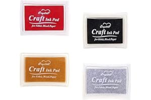 MAONATIVEY Stempelkissen in 4 Farben,Stempelkissen, 4 Farben Stempelkissen Fingerabdrücke Waschbare Stoff-Stempelkissen Stamp Pad Kinder Stempel für Bastel-Stempel, Scrapbooking, Papier.