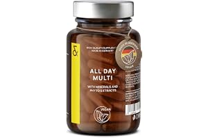 Vegan Multivitamin kapslar högdoserade - 30 värdefulla veganska vitaminer A-Z, mineraler, spårämnen & växtextrakt - Allt i Ett Premium Multi Vitaminer