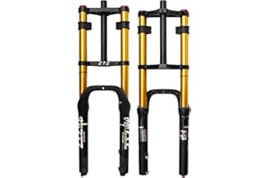ZTZ Fourche de Suspension pour vélo de Montagne 20"/26" 4.0 pour VTT Air Double épaule Descente Amortisseur de Rappel VTT QR/AM