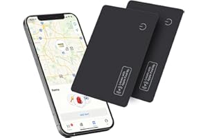 Reyke Carte de Suivi de Portefeuille Fine, Rechargeable, Compatible avec Apple Find My (iOS Uniquement) - Trieur d'objets pour étiquettes de Bagages, téléphones Portables, passeports