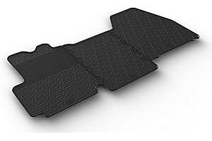 Gledring Set tapis de caoutchouc compatible avec Citroen Jumper / Peugeot Boxer / Fiat Ducato 2006-2013 & 2014- (G profil 3-pièces)