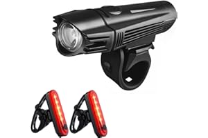 CONSTEFIRE 2PCS Bike Tail Light Rechargeable USB,LED Bike rear Light Safety Flashers Bicycle Light Front and Rear back lights,LED Bike Light Set - 360°Rotatable 2200mah Bike Headlight and Bike tail light