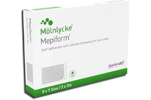 MEPIFORM 5 cm x 7 cm silikonfrband (paket med 5) rrbehandling/reducering