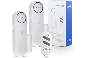 FUERS KERUI D121 120dB Sensor de Alarma Puertas y Ventanas con 2 Alarma de Puerta,3 Modos de Trabajo-Avisador Puerta Tienda,Alarma de Antirrobo Escalable para Sistema de Seguridad del Hogar
