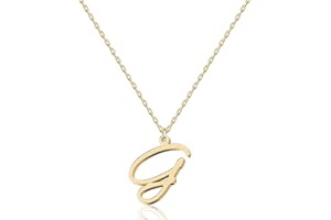 UMAGICBOX Collier Pendentif lettre initiale Personnalisée pour Femmes, Plaqué Or 18K - Longueur Ajustable, Élégant et Résistant à la Décoloration, Cadeau Parfait pour Anniversaire, Noël - Collection Alphabet