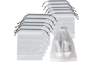 Mokaskaidj Sac Chaussures, 10 Pièces 40 x 30cm Sac à Chaussures Voyage Givré Housses, Sac à Cordon Anti-Poussière pour Chaussures, Rangement Imperméable Travel Home Storage Housses Chaussures