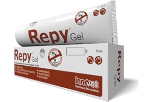 Innovet Repy Gel - Gel Dermatologico per la Riepitelizzazione Cutanea in Caso di ferite – per Cani e Gatti. Nuova Formula ad Azione Repellente ed Anti-Leccamento – Confezione Tubo 75ml
