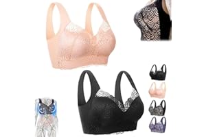 XUYue 2Pcs Prettyshape Lymphvity Detoxification and Shaping & Powerful Lifting Bra, Women Sexy Lace Comfort Wire-Free Bra