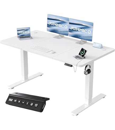 Devoko Zi-sta-bureau van 140 x 70 cm met monitorhouder, elektrisch in