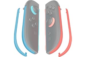 eXtremeRate Dekorative Streifen Ersatzteil für Switch 2 Joycons, Custom Griffseitliche Zierstreifen Swap Strips Cover Zubehör für Nintendo Switch 2 Joy Con-Blau & Orange