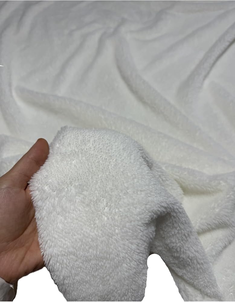 BURSA KUMAŞTAN Welsoft Peluş Kumaş Çift Taraflı Ekru 180 cm En | Welsoft Peluş Kumaş Çift Taraflı Yumuşak 180 Cm En - Ekru - 6007