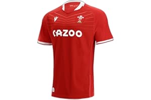 Macron Kids Wales Home Rugby Shirt 2021 2022 Junior