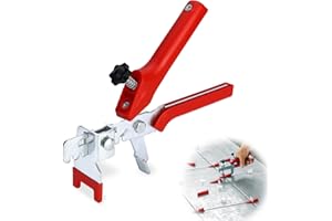 MAGISEL Pinze Pavimento Piastrellisti, Sistema di livellamento delle piastrelle,Kit Sistema di Livellamento per Piastrelle, Per Piastrelle da Parete e da Pavimento,Strumento di misura di installazione(rosso)