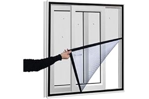 MOUSKE 40x55cm Moustiquaire Fenetre, Moustiquaire Insect Moustiques, Protecteur Filet Maille Rideau De Fenêtre Écran Standard pour Fenêtre