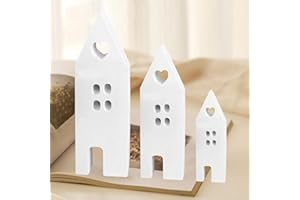 BAICAI 3 Stück Silikonformen Gießformen Häuser, Silikonform Haus mit Fenster, Silikonformen Gießformen Kerzenform Seifenform Epoxidharz Formen Haus Silikonform für Seife, Gips, Handwerk.