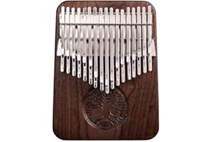 FACULX Kalimba Daumenklavier mit 34 Tasten und integriertem Tonabnehmer, professionelles Marimba Mbira Fingerklavier Musikinstrument Geschenk