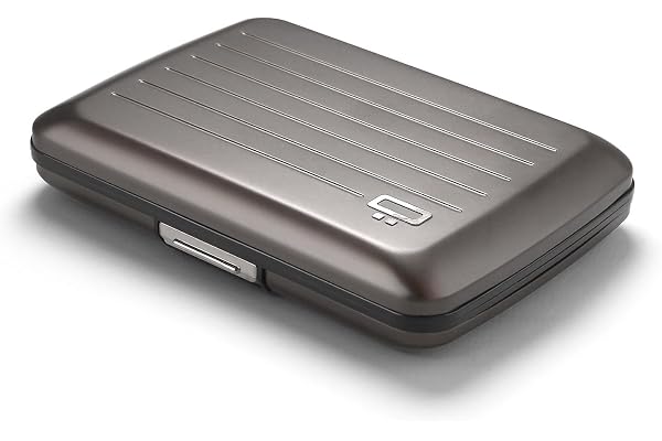 ÖGON -DESIGNS- Porte-Cartes en Aluminium avec Fermoir en métal, Protection RFID Contre la fraude et la démagnétisation, Portefeuille Compact, modèle Smart Case Oslo
