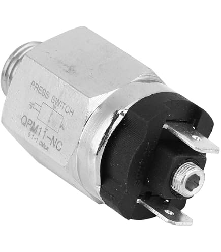 Pressostat Mater GP110 - Plage Réglable 0,2-3,0 Bar (préréglé 1,3 Bar) - Filetage G1/4", Contacts 250V 16A - Pour Pompes, Systèmes Hydrauliques