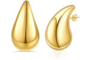 YUGDRUZY 18K Ohrringe Dupes Ohrringe Silber 925 für Damen Ohrringe Creolen Gold Ohrstecker Hypoallergene Goldene Ohrringe Waterdrop Ohrringe Vergoldet Modeschmuck für Frauen Mädchen Geschenke