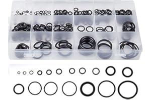 LOOPUNK 225 PCS Juntas Toricas de Goma,18 Tamaños Junta Tórica, Junta Tórica Negra Juntas,Juego de Aros Tóricos, Plomería Hidráulica Juntas Para Sellado De Arandela De Fontanería